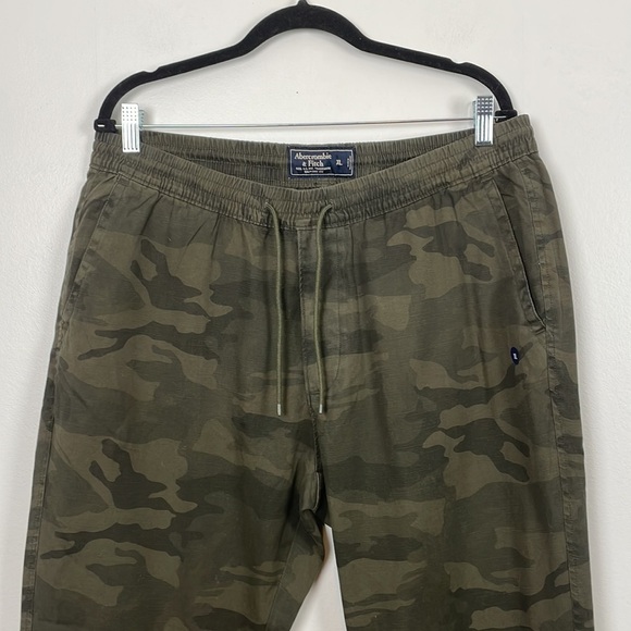 Abercrombie & Fitch Camo joggers men XL 4 pocket drawstring 4 pocket zip closure - Picture 3 of 8